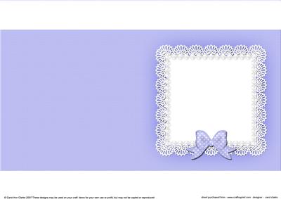 Square Pearls and Lace Card Front or Insert
