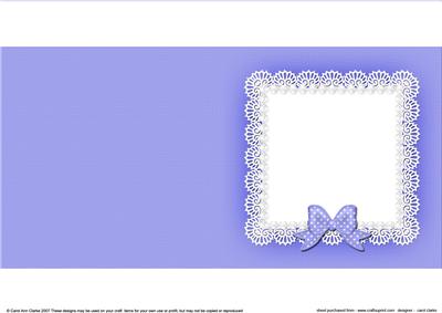 Square Pearls and Lace Card Front or Insert
