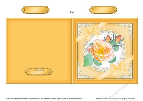 Rose and Lace Cut and Fold Card  