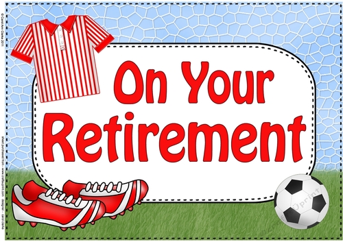 A4 RETIREMENT Football Card Topper