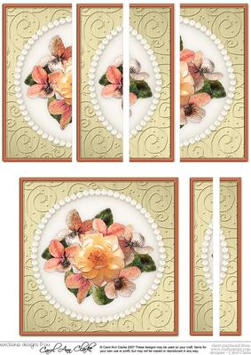 Flowers and Pearls Quick Card with Side Stacker Topper