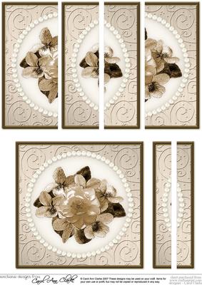 Flowers and Pearls Quick Card with Side Stacker Topper