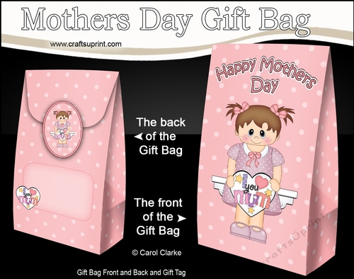 Mothers Day Gift Bag Mini Kit - Little Toddler Cierra has a Mothers Day Heart