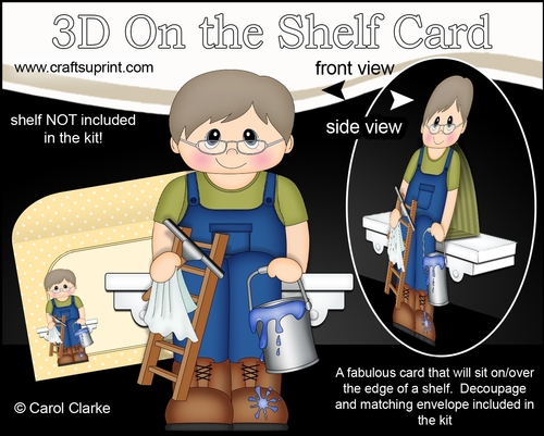 3D On the Shelf Card Kit - Little Squeeky Clean Window Cleaner Payne