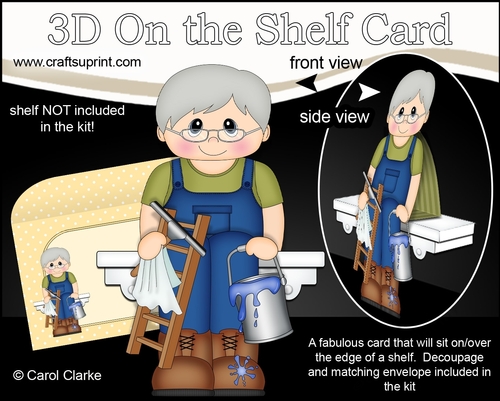 3D On the Shelf Card Kit - Little Squeeky Clean Window Cleaner Walden