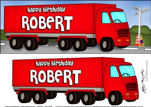Large DL Happy Birthday ROBERT 3D decoupage