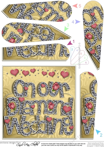 On Our DIAMOND WEDDING Fan Pyramage Topper