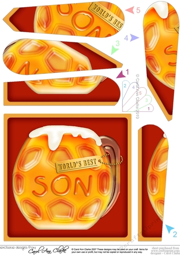 Mine is a Pint Worlds Best SON Quick Card & Fan Pyramage Topper