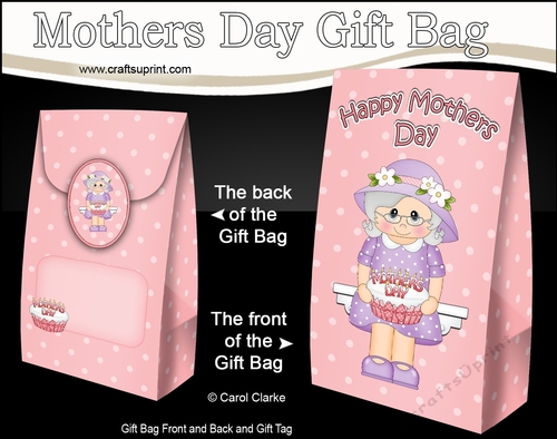 Mothers Day Gift Bag Mini Kit - Old Lady Florie has a Mothers Day Cake
