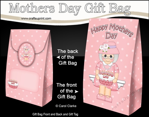 Mothers Day Gift Bag Mini Kit - Old Lady Francie has a Mothers Day Cake