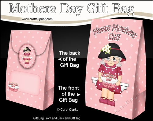 Mothers Day Gift Bag Mini Kit - Old Lady Freida has a Mothers Day Cake