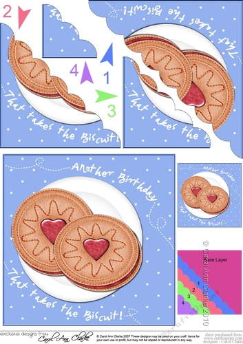Fun Birthday Jammy Dodgers Biscuit Scalloped Corner Stacker