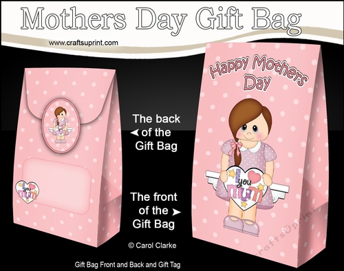 Mothers Day Gift Bag Mini Kit - Little Teen Dena has a Mothers Day Heart