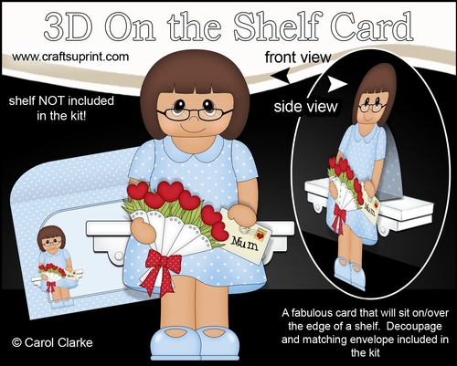 3D On the Shelf Card Kit - Ethnic Lady Lekha has a Letter & Roses for Mum