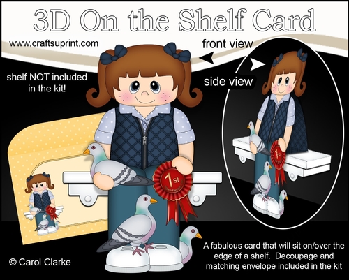 3D On the Shelf Card Kit - Little Pigeon Fancier Alia