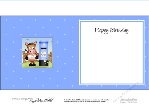 GiGi Horse has a Birthday Cake square landscape insert