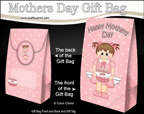 Mothers Day Gift Bag Mini Kit - Little Toddler Kacey has a Mothers Day Cake