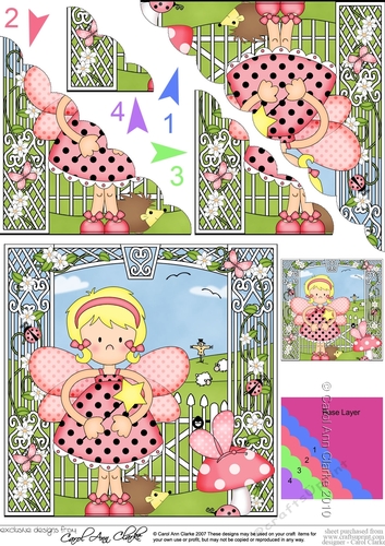 Cute Girlz Fairy Fiz Scalloped Corner Stacker