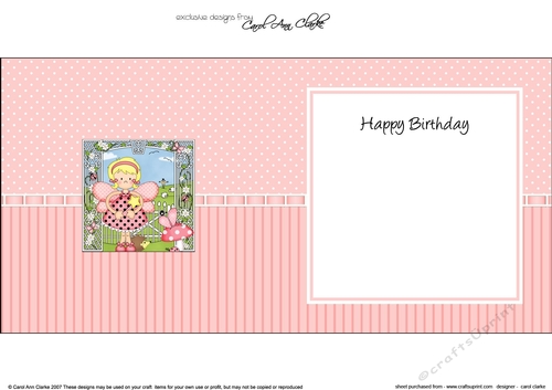 Cute Girlz Fairy Fiz square landscape insert