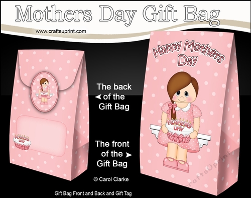 Mothers Day Gift Bag Mini Kit - Little Teen Rebbekah has a Mothers Day Cake
