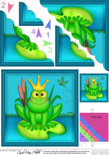Little Freddy Frog Scalloped Corner Stacker