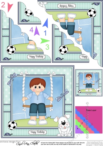 Cute Little Teen is Swinging High Scalloped Corner Stacker