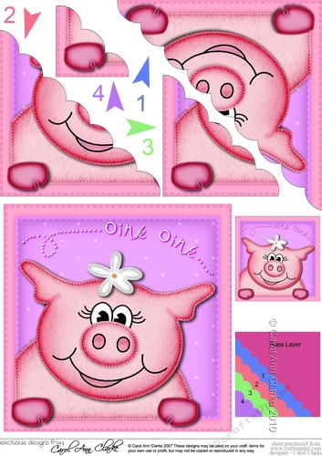 Little Zoe Piggy Scalloped Corner Stacker