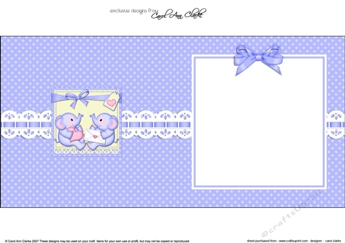 Cute Baby Lil Elephants matching square landscape insert