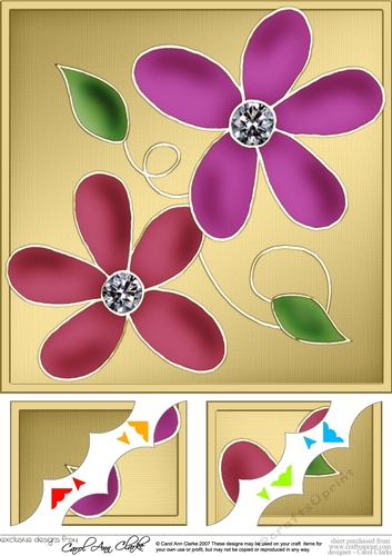 8 x 8 Daisy Daisy Scalloped corner Topper
