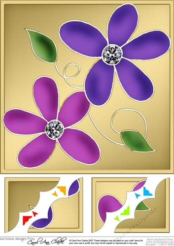 8 x 8 Daisy Daisy Scalloped corner Topper