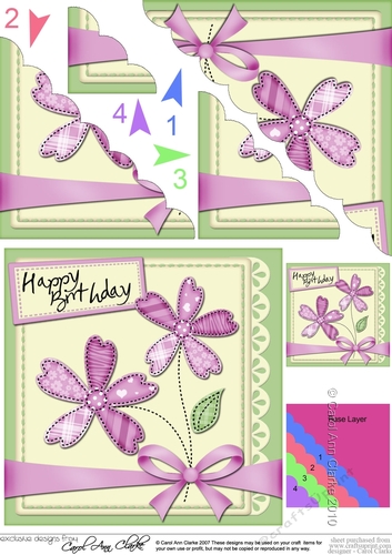 Birthday Patchwork Flowers & Lace Scalloped Corner Stacker