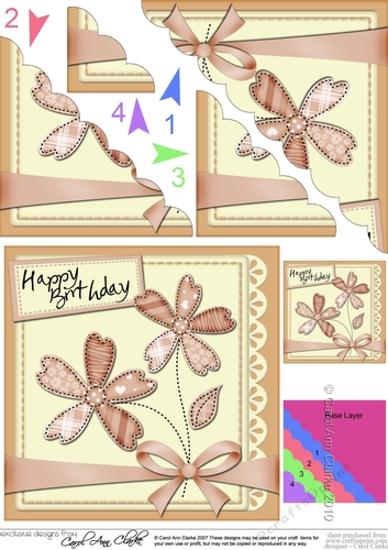 Birthday Patchwork Flowers & Lace Scalloped Corner Stacker