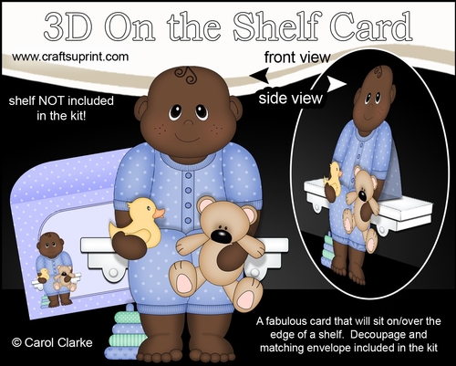 3D On the Shelf Card Kit - Little Ethnic New Baby Boy Daryn