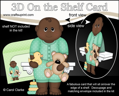 3D On the Shelf Card Kit - Little Ethnic New Baby Ashanti