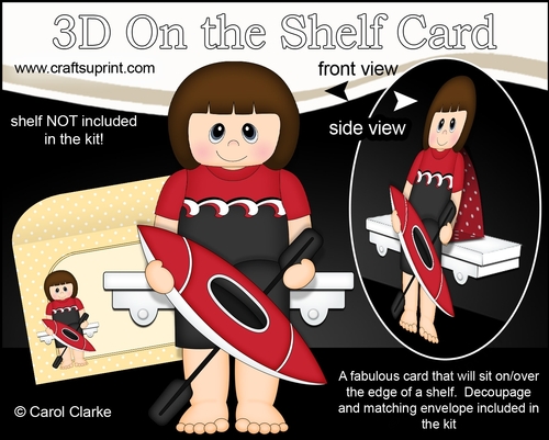3D On the Shelf Card Kit - Little Canoeist Marlyn
