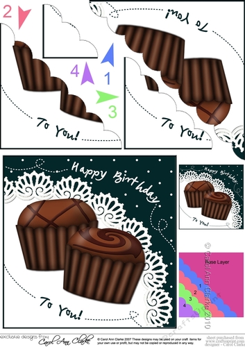 Delicious Birthday Chocolates on a Lace Doily Scalloped Corner Stacker