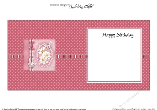 A Touch of Elegance Flowers, Lace & Butterflies square landscape insert
