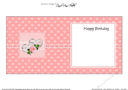 A Touch of Elegance Hearts Roses & Lace square landscape insert