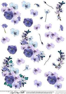 Spring Flowers 3D Decoupage Sheet