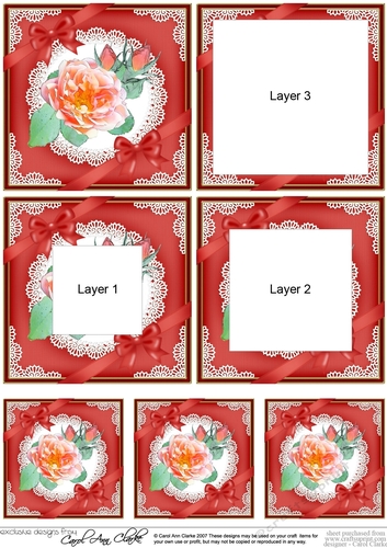 Pretty Floral Rose and Lace Tunnel Topper