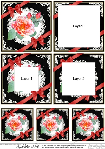 Pretty Floral Rose and Lace Tunnel Topper