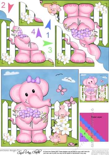 Lola Elephant has a bunch of Pretty Flowers Scalloped Corner Stacker