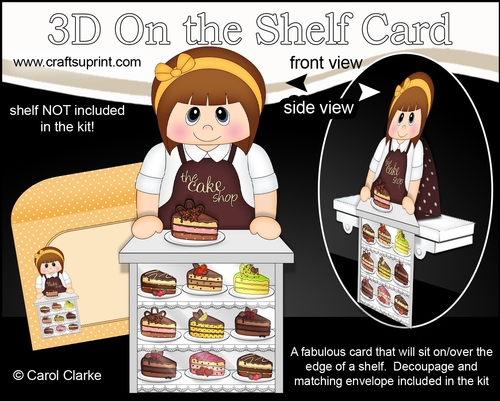 3D On the Shelf Card Kit - The Cake Shop Kellee serves a delicious slice of Gateaux