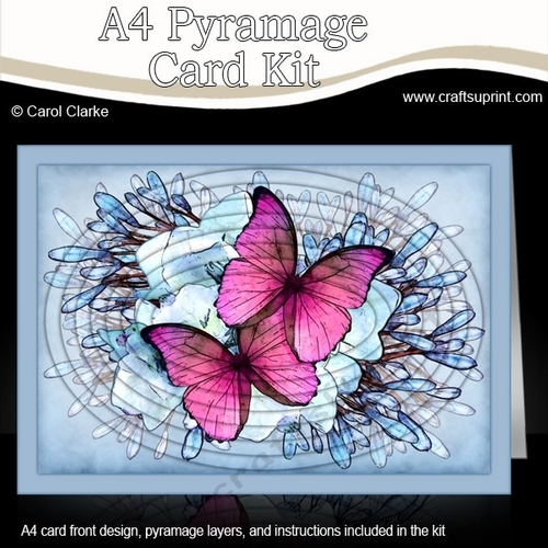 A4 Butterflies & Flowers Oval Pyramage Kit