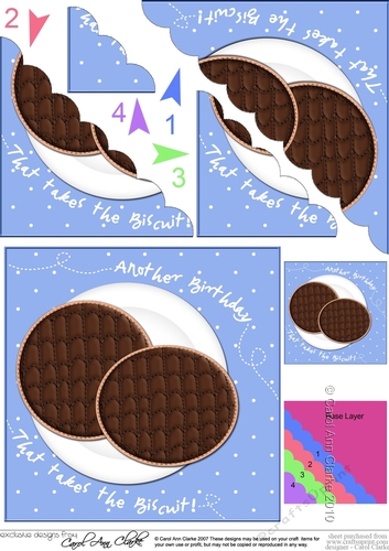 Fun Birthday Chocolate Digestive Biscuits Scalloped Corner Stacker