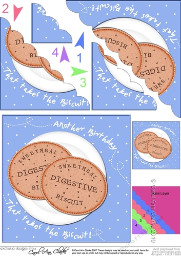 Fun Birthday Digestive Biscuits Scalloped Corner Stacker