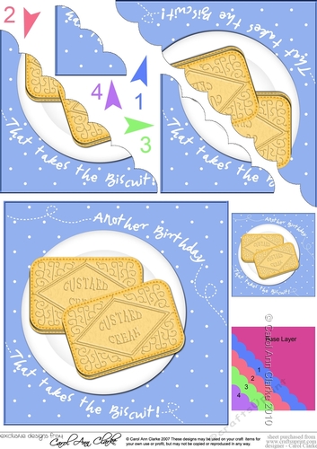 Fun Birthday Custard Cream Biscuits Scalloped Corner Stacker