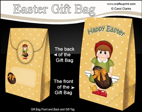 3D Easter Gift Bag Mini Kit - Easter Teen Staci has a Lovely big chocolate Easter Egg