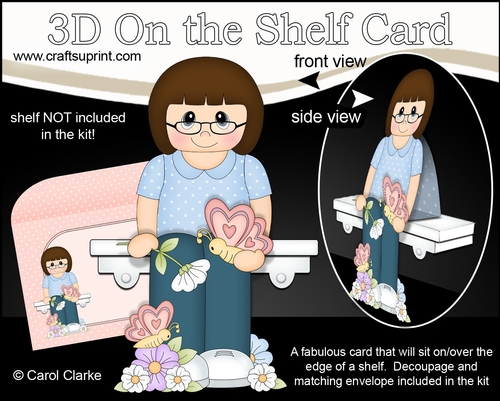 3D On the Shelf Card Kit - Marian has Butterflies & Flowers