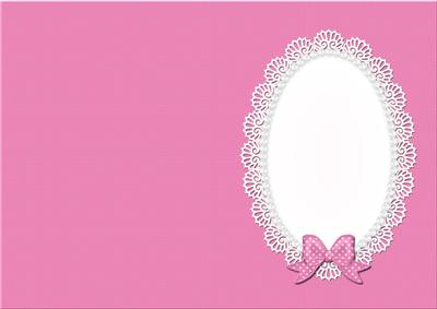 A5 Pearls and Lace Card Front or Insert